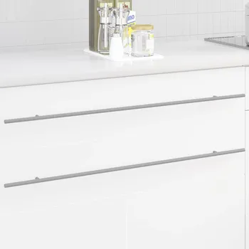 Nábytkové kování vidaXL Madlo na skříň 12 pcs Stříbrná 900 mm Nerezová ocel [864742]
