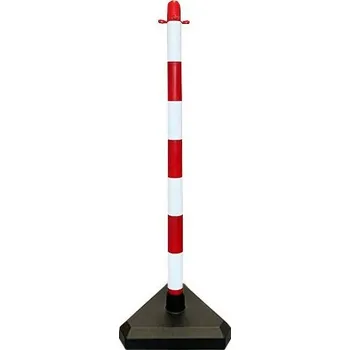 Plotový sloupek Bílo-červený plastový sloupek SCV - výška 90 cm - 81001089