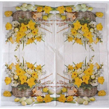 Papírový ubrousek Ubrousek na decoupage - Velikonoce - Velikonoční košík