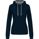 K465 mikina s kontrastní kapucí dámská L navy/fine grey