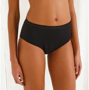 Kalhotky Vysoké menstruační kalhotky z bio bavlny Athena®, pro silnou menstruaci černá L