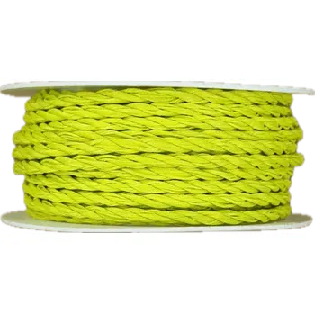 Stuha Provázek dekorační Go Green Cotton Cord – Lime Green limetkově zelený 3mm x 3m (5,-Kč/m) (Dekorační provázek kroucený, materiál bavlna, barva limetkově zelená, pevný, matný)