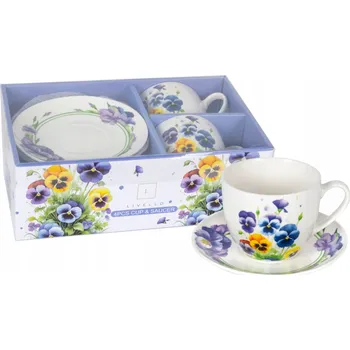 ŠÁLKY S PODŠÁLKY MAČEŠKY 250 ML DÁRKOVÁ SADA 2 KS NA KÁVU LIVELLO