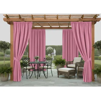 Pergola Venkovní zahradní závěs s tunýlkem JAMAICA color 13 růžová, různé rozměry (cena za 1 kus) + dárek úvaz MyBestHome Rozměr: 155x200 cm
