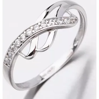 Prsten Prsten bílé zlato 585, zirkony, 41-NR102B velikost 57
