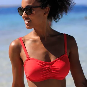 Dámské plavky Plavková pásová podprsenka s kosticemi Solaro korálová 80B