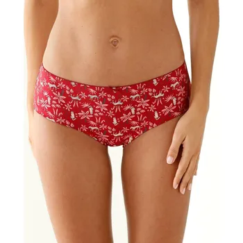 Dámské spodní prádlo Sada 4 kalhotek shorty s potiskem, sada leopard červená 42/44