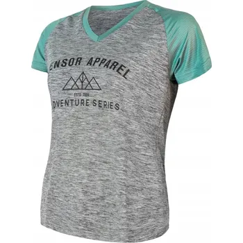 cyklistický dres Dámské cyklistické tričko Sensor Charger Jersey SS - grey/mint