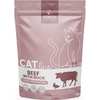 Krmivo pro kočku POKUSA suché Krmivo pro kočky bez obilovin CatLine Hovězí s kachnou 1 kg