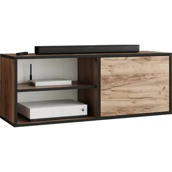 Televizní stolek TV stolek COSO 2 dub craft zlatý s otevřenou policí pod televizor