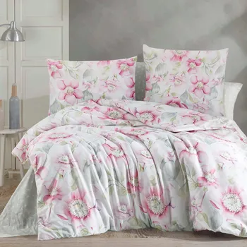 Povlečení Sada povlečení 200x220 100% BAVLNA se saténovou vazbou Pataya květiny