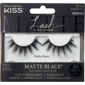 Kiss řasy FAUX MINK Matte Black Matte Sheer