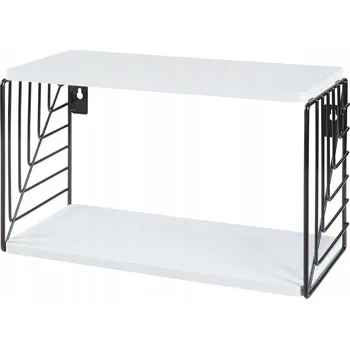 police Nástěnná police Moss 39x18x23 cm černá/bílá