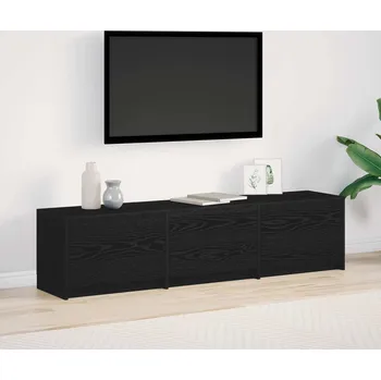 Televizní stolek vidaXL Televizní skříň Černý dub 165 x 34 x 40 cm kompozitní dřevo [8006552]