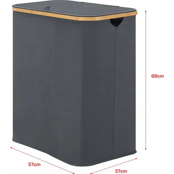 Koš na prádlo Volně stojící koš na prádlo PremiumXL 140 l šedý