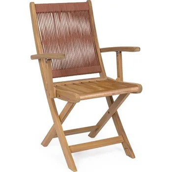 BIZZOTTO Skládací zahradní židle DANUBIO vínová 0806993