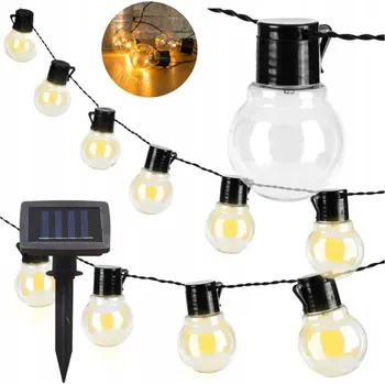 Venkovní osvětlení Solární zahradní girlanda 10 LED, 3,8 m – Venkovní světla do zahrady, SOLÁRNÍ