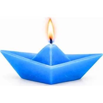 Svíčka Vonná svíčka Plovoucí loď | 15 g | Svíčkománie3D | Barva: Modrá
