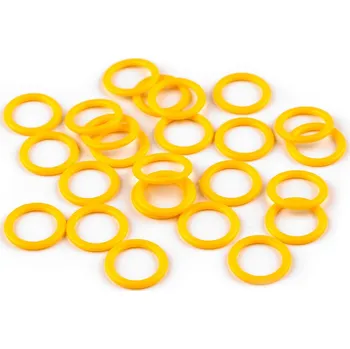 Plastový kroužek / pomůcka na pletení Ø10; 12; 14 mm Balení: 100 ks, Varianta: 3 (14 mm) žlutá - 8596475720915