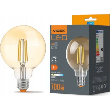Osvětlení Berge LED žárovka filament AMBER - E27 - 7W - G95 - stmívatelná - teplá bílá