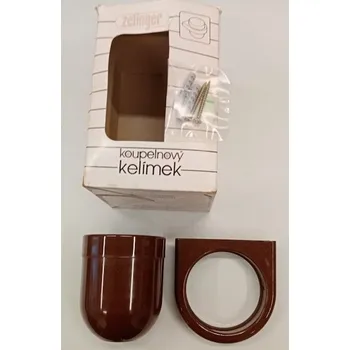 Držák na kartáček Zelinger Kelímek koupelnový s držákem hnědý