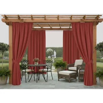 Pergola Venkovní zahradní závěs s tunýlkem JAMAICA color 12 vínová, různé rozměry (cena za 1 kus) + dárek úvaz MyBestHome Rozměr: 155x200 cm