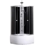 Kerra Karolina 80 80 x 80 x 225 cm čirý černý/bílý