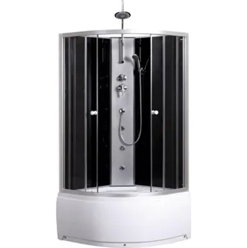 Sprchový box Kerra Karolina 80 80 x 80 x 225 cm čirý černý/bílý