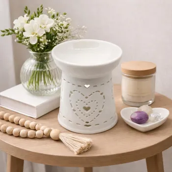 Aroma lampa Aromalampa bílá srdíčková