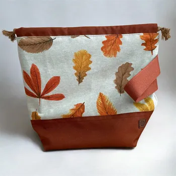 Organizér galanterie Annie's Knit Projektová taška Klubkovka – rezavé listy