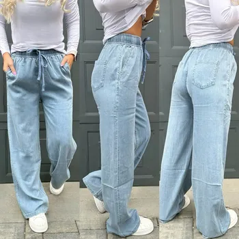 Dámské kalhoty Kalhoty s gumou 330102 Velikost: M/L, Barva: Tmavší modrá