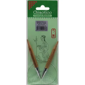 Jehlice ChiaoGoo Otočné 360° Kruhové Bambusové jehlice 40 cm 9mm (ChiaoGoo Bamboo Circulars Patina 16" (40 cm) 9mm)