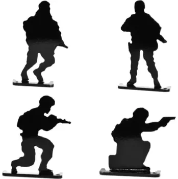 Terč na sportovní střelbu Kovové terče vojáků sada 4ks Beast Hunter