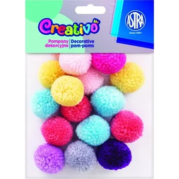 plyšák CREATIVO Plyšové POMPOM vlněné kuličky WOOL PUFFS, 30mm, 335121013