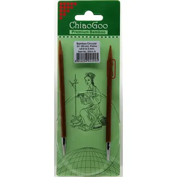 Nástroj na niť a příze ChiaoGoo Otočné 360° Kruhové Bambusové jehlice 60 cm 5,5mm (ChiaoGoo Bamboo Circulars Patina 24" (60 cm) 5,5mm)