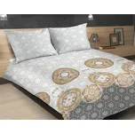 Matex Saténové povlečení 160x200 46A Exclusive Mandala ubrousky šedožluté 225479680