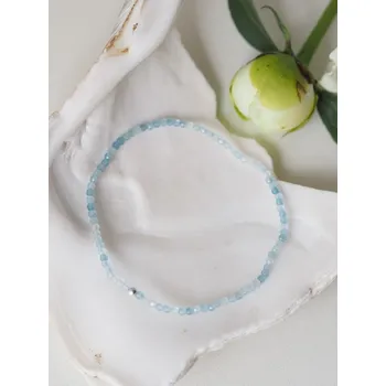 Náramek Akvamarín náramek, 2 mm