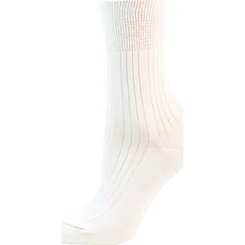 100% bavlněné ponožky bílé - žebro, Velikost: 43 - 45 (9 - 10), Barva: Bílá