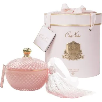 Svíčka Côte Noire - Round Art Deco svíčka Pink & Gold, Růžové šampaňské