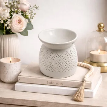 Aroma lampa Aromalampa bílá zdobená