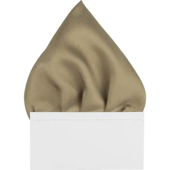 Látkový kapesník Světle hnědý pánský kapesníček do saka matný