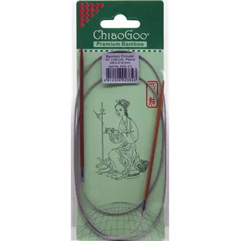 Jehlice ChiaoGoo Fixní Kruhové Bambusové jehlice 100 cm 3mm (ChiaoGoo Bamboo Circulars Patina 40" (100 cm) 3mm)