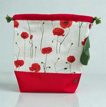 Organizér galanterie Annie's Knit Projektová taška Klubkovka – červené máky