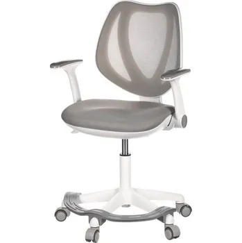 Nábytek Autronic Dětská židle, výškově nastavitelná, šedá síťovina, KA-C806 GREY