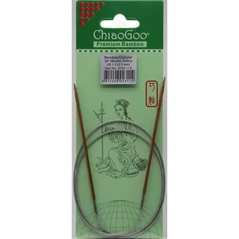 Jehlice ChiaoGoo Fixní Kruhové Bambusové jehlice 80 cm 2,5mm (ChiaoGoo Bamboo Circulars Patina 32" (80 cm) 2,5mm)