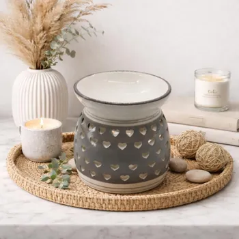 Aroma lampa Aromalampa šedá -Srdíčka