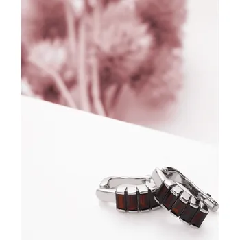 Náušnice Granát náušnice 3,9 g