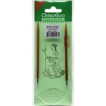 Nástroj na niť a příze ChiaoGoo Otočné 360° Kruhové Bambusové jehlice 60 cm 4,5mm (ChiaoGoo Bamboo Circulars Patina 24" (60 cm) 4,5mm)