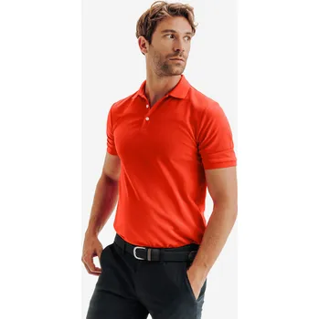 Pánské tričko INESIS Pánské golfové polo s krátkým rukávem WW500 4XL ČERVENÁ