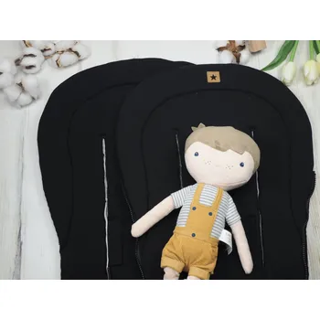 2. jakost | Podložka do kočárku prodloužená (black, černý bambus)